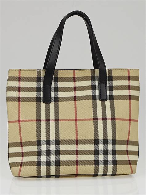 burberry coated canvas bag|Burberry outlet tote bags.